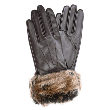 Handschoenen Fur Trimmed dark brown | Barbour