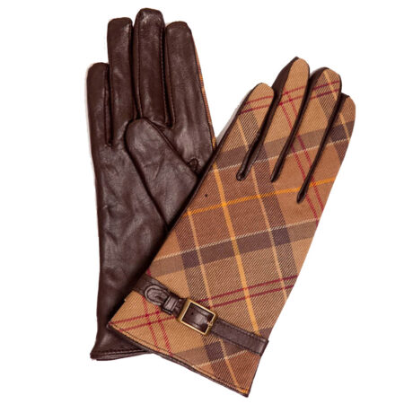 Handschoenen Valerie Tartan Chocolate/Muted | Barbour