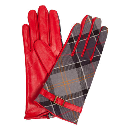 Handschoenen Valerie Tartan Rood/Muted | Barbour