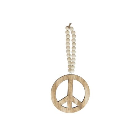 Hanger Peace teken hout 12x26cm | Naturel Collections