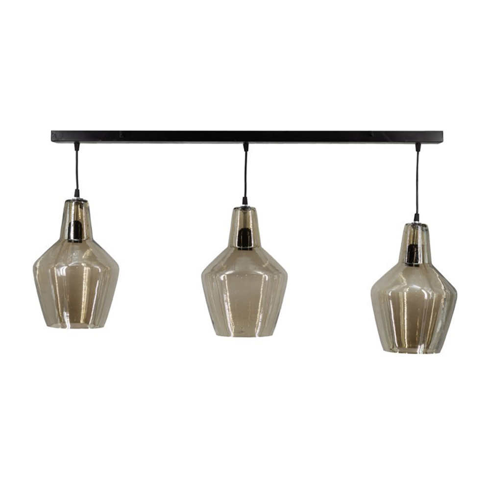 Hanglamp 3 kappen black smoke |