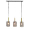 Hanglamp 3L Lekar antiek brons smoke glas |