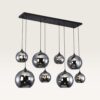 Hanglamp Arcylon vetro fumé VIII - Acht bollen van rookglas met een speels effect - Zonder lichtbron | LUSENZ