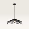 Hanglamp Avanta nero l - Zwarte lamp van gevlochten papieren koord - Zonder lichtbron en voor binnen | LUSENZ