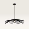 Hanglamp Avanta nero xl - Zwarte lamp van gevlochten papieren koord - Zonder lichtbron en voor binnen - Grotere variant | LUSENZ