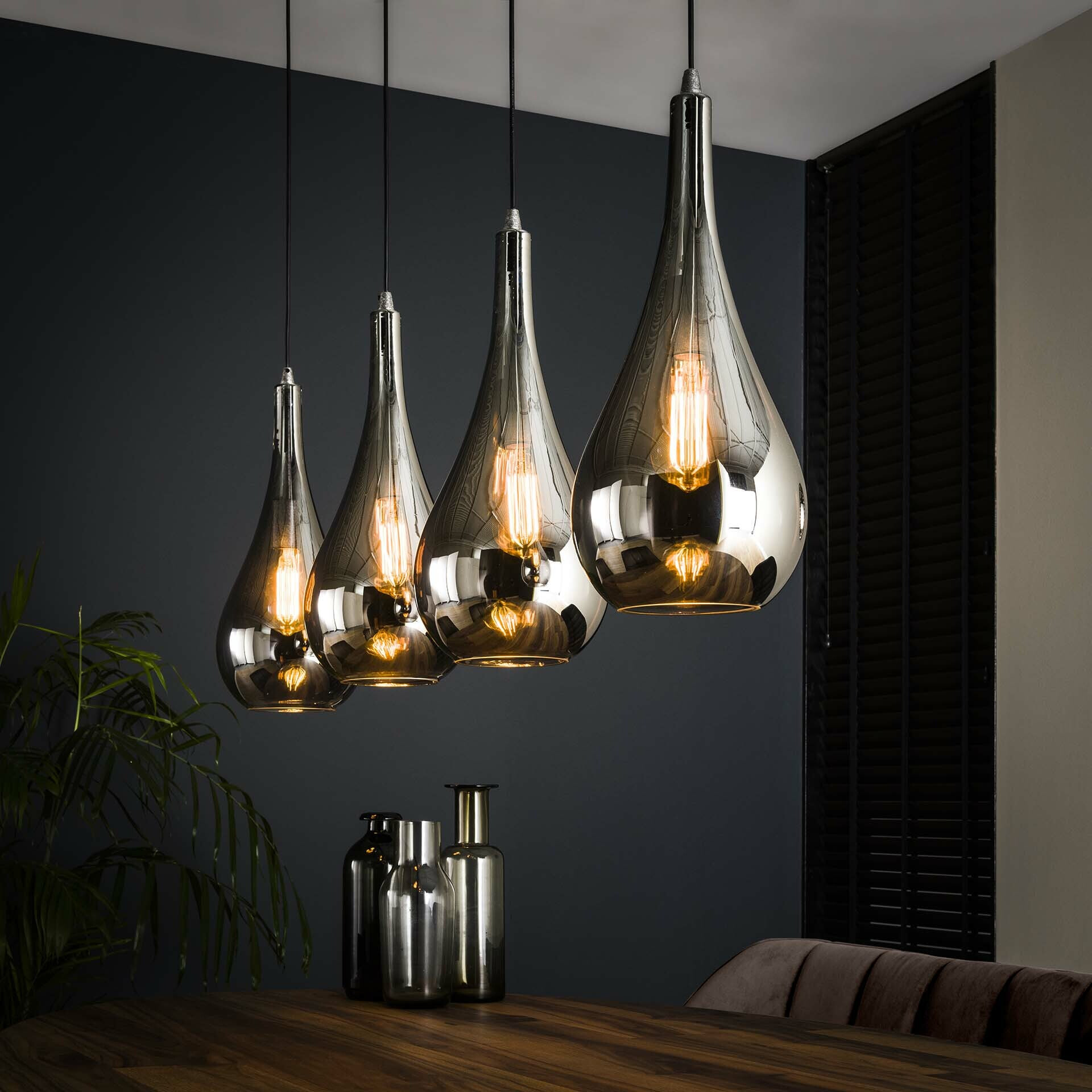 Hanglamp Cassandra 4-lamps - Chrome | LifestyleFurn