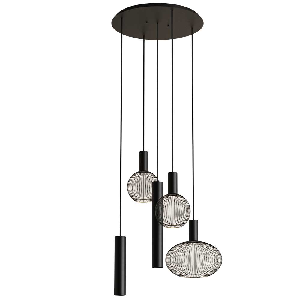 Hanglamp Como rond zwart | ZTAHL