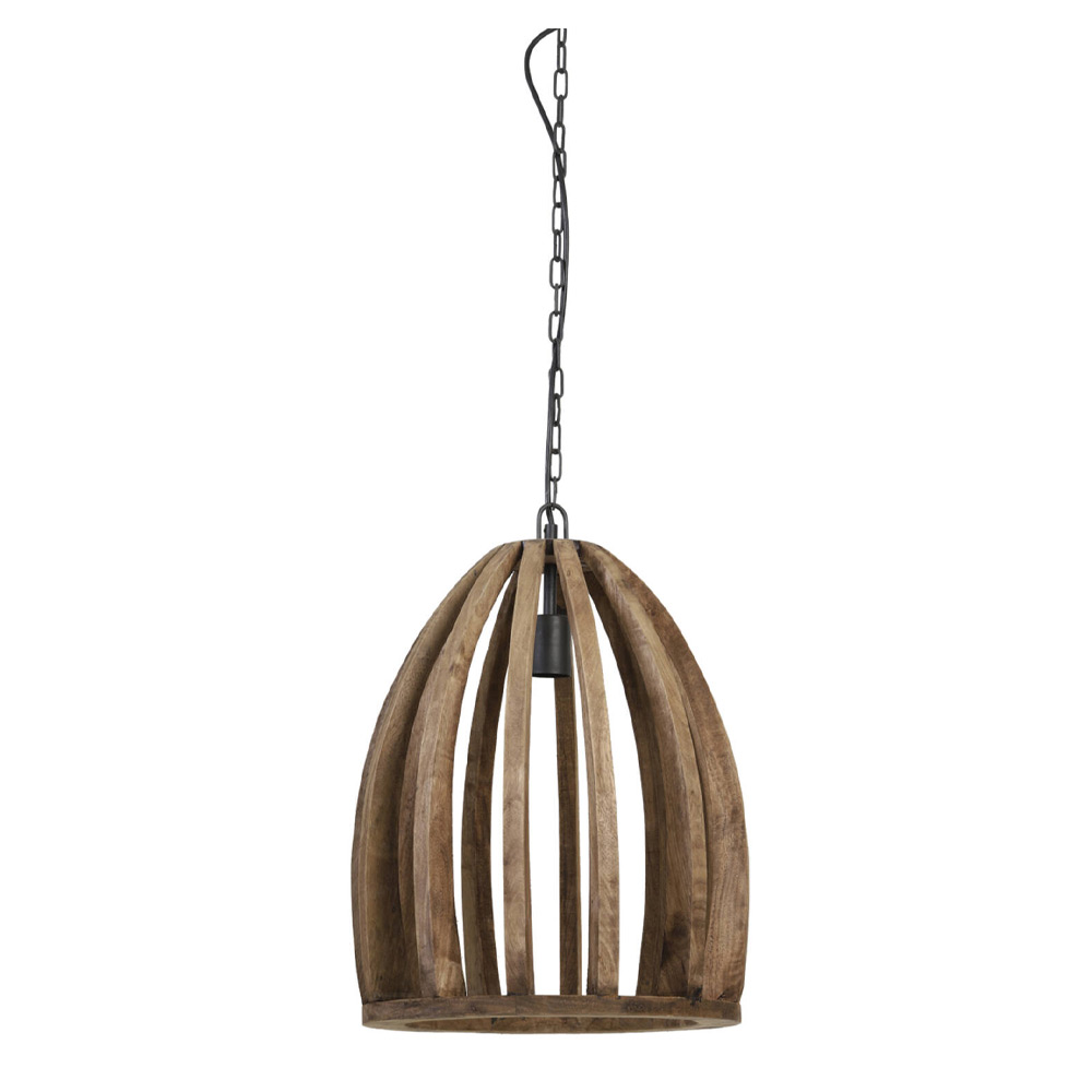 Hanglamp Haranka M hout donker bruin |