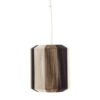Hanglamp Kozana Creme + donkerbruin L | Light & Living