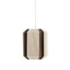Hanglamp Kozana Creme + donkerbruin M | Light & Living