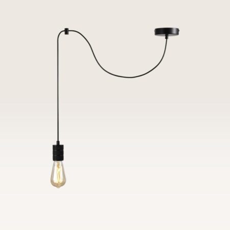 Hanglamp Lorena nero - E27-fitting - Minimalistisch design - Licht dat lijkt te zweven - IP20 voor binnen | LUSENZ