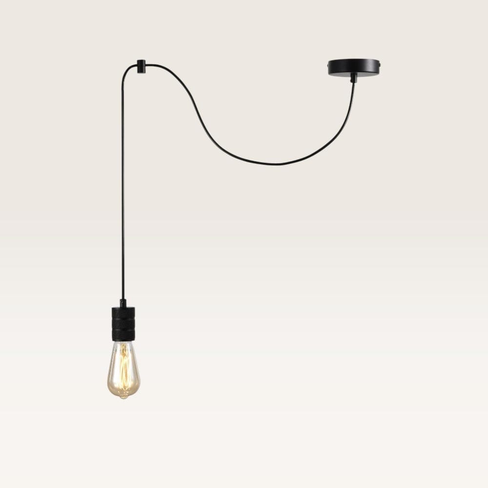 Hanglamp Lorena nero - E27-fitting - Minimalistisch design - Licht dat lijkt te zweven - IP20 voor binnen | LUSENZ