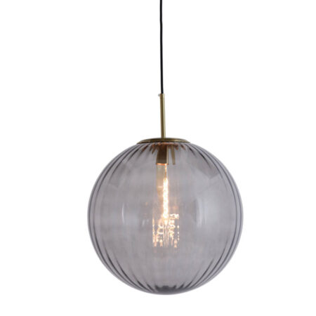 Hanglamp Magdala lichtgrijs + goud XL | Light & Living