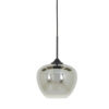 Hanglamp Mayson smoke glas mat zwart S |