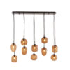 Hanglamp Mezza glas bruin 10L | Light & Living