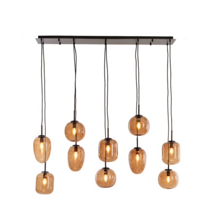 Hanglamp Mezza glas bruin 10L | Light & Living