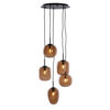 Hanglamp Mezza glas bruin 5L | Light & Living