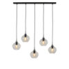 Hanglamp Rakel mat zwart + helder | Light & Living
