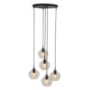 Hanglamp Rakel mat zwart + helder rond |