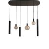 Hanglamp Riva deens ovaal zwart 6 lichts | ZTAHL