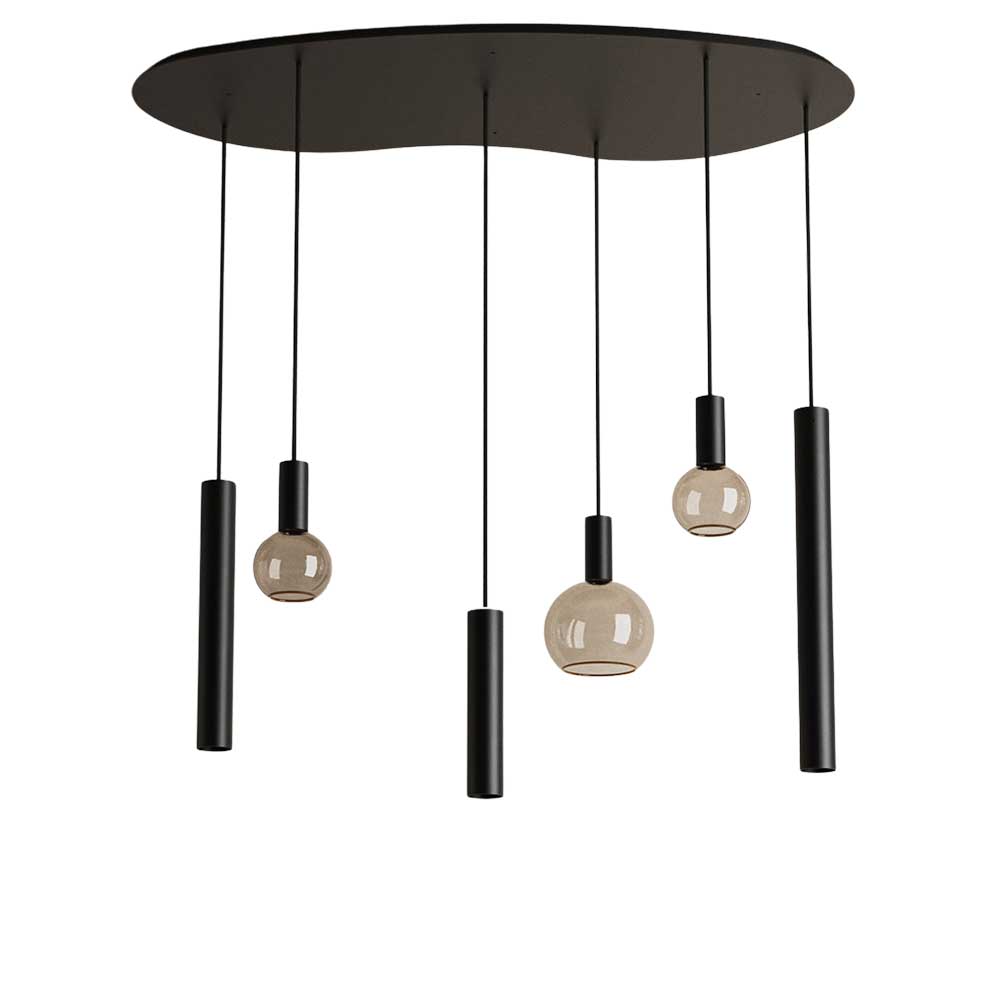 Hanglamp Riva organisch klein zwart | ZTAHL