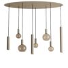 Hanglamp Riva ovaal zwart 8 quartz | ZTAHL