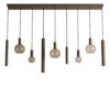 Hanglamp Riva recht 9 lichts platinum | ZTAHL