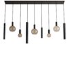 Hanglamp Riva recht 9 lichts zwart | ZTAHL