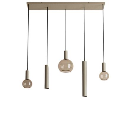 Hanglamp Riva recht kort quartz | ZTAHL