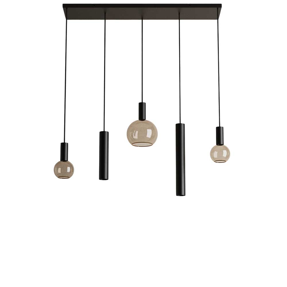 Hanglamp Riva recht kort zwart | ZTAHL
