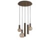Hanglamp Riva rond 5 lichts platinum | ZTAHL