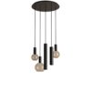 Hanglamp Riva rond 5 lichts zwart | ZTAHL