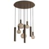 Hanglamp Riva rond 8 lichts platinum | ZTAHL