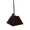 Hanglamp Vierkant Metaal Bruin L |