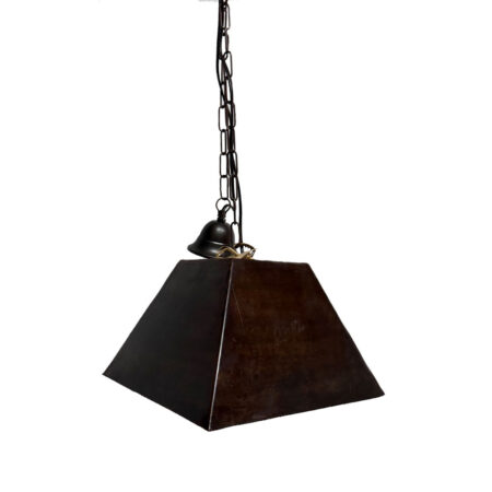 Hanglamp Vierkant Metaal Bruin L |