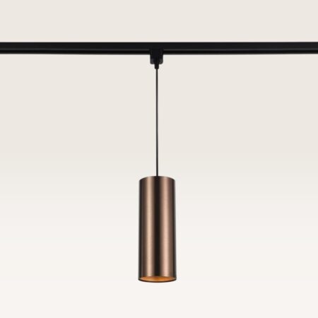 Hangspot Belano bronzo scuro l - GU10-fitting - Ontworpen voor 1-fase railsysteem - Brons - Railspot - IP20 voor binnen | LUSENZ