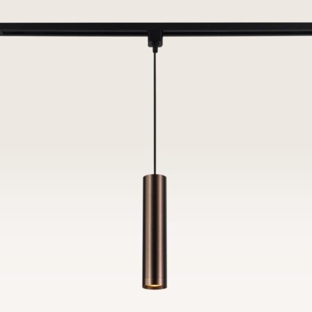 Hangspot Belano bronzo scuro m - GU10-fitting - Ontworpen voor 1-fase railsysteem - Brons - Railspot - IP20 voor binnen | LUSENZ
