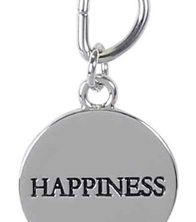 Happiness Sleutelhanger - The Oriental Shop - Zilverkleurig - 2cm | Tokyo Design Studio