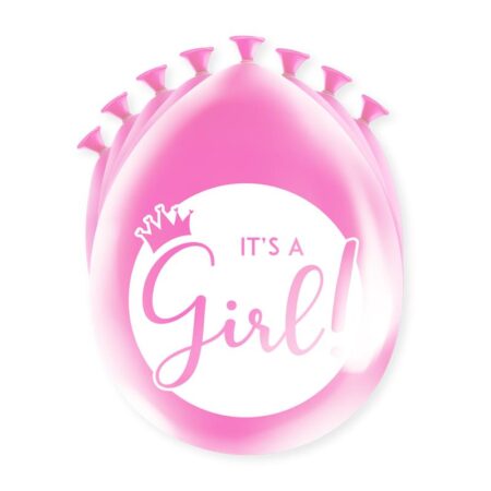 Happy party ballon - It's a girl 8 st | Paperdreams