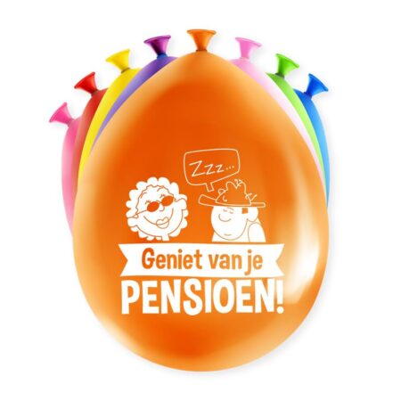 Happy party ballon - Pensioen 8st | Paperdreams