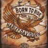 Harley Davidson Born to Ride Eagle wandplaat | Nostalgic Art