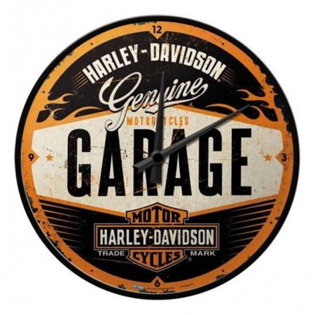 Harley Davidson Garage wandklok | Nostalgic Art