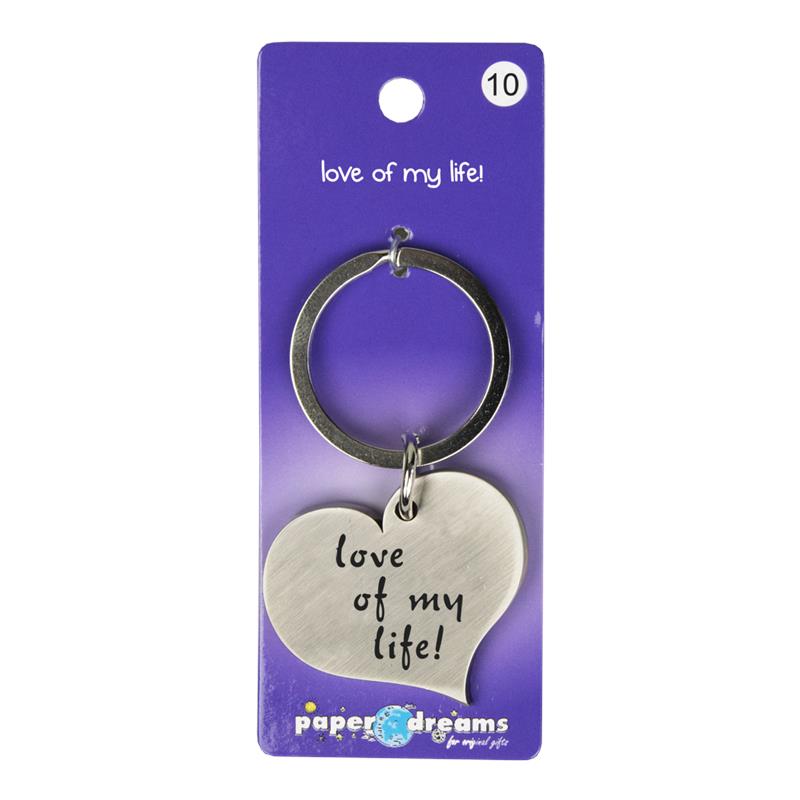 Hart sleutelhanger - Love of my life | Paperdreams