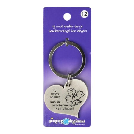 Hart sleutelhanger beschermengel | Paperdreams