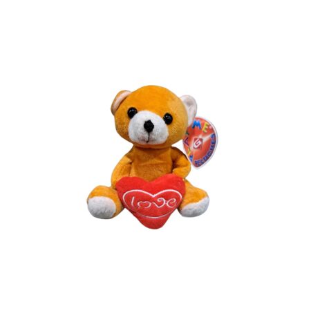Hart teddybeer 12cm 2 assorti | Merkloos