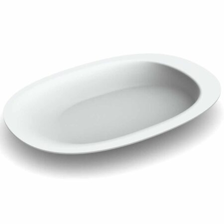 Henro bord | Ovaal bord met opstaande rand | Afmeting 28 x 20 cm | Met anti-slip dopjes | Aangepaste borden | PR65553 | ThuiszorgwinkelXL