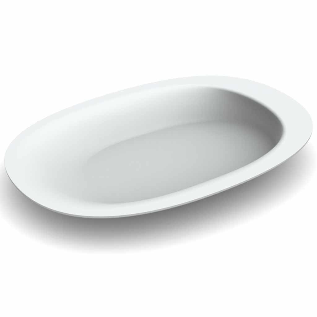 Henro bord | Ovaal bord met opstaande rand | Afmeting 28 x 20 cm | Met anti-slip dopjes | Aangepaste borden | PR65553 | ThuiszorgwinkelXL