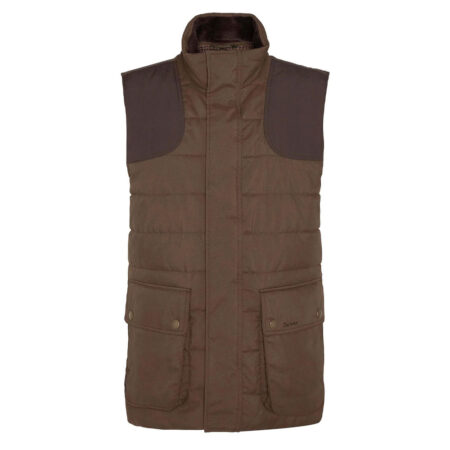 Heren Bodywarmer Braford Tattersall Dk Sand | Barbour