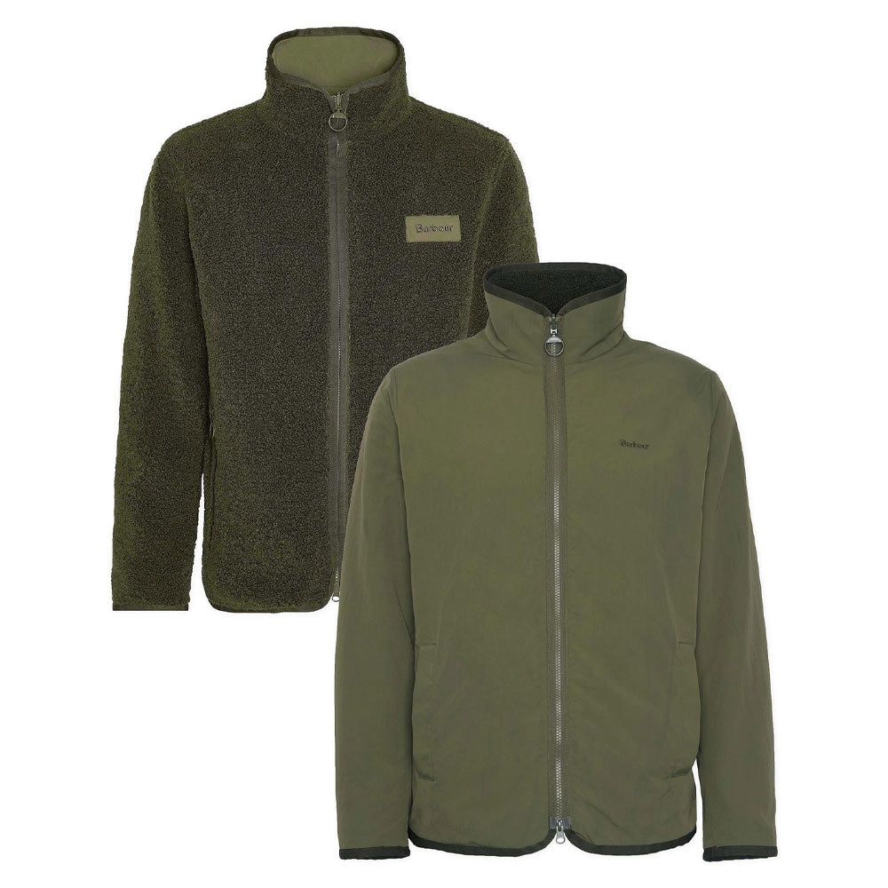 Heren Fleece Vest Reversible Fern | Barbour