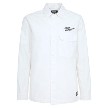 Heren Overshirt Morand Garment Dyed Whisper White | Barbour International